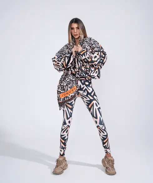 Дамско спортно яке Jfit Beige/Black - 130