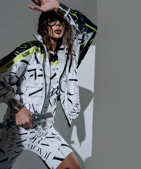 Къс дамски клин Jfit White/Black - 392