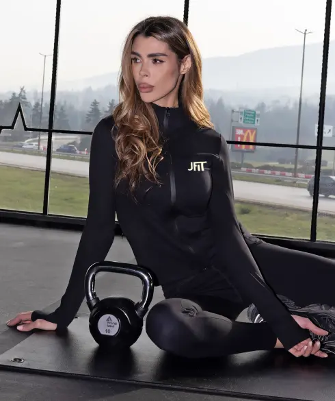 Спортно горнище Jfit ALL BLACK - 314