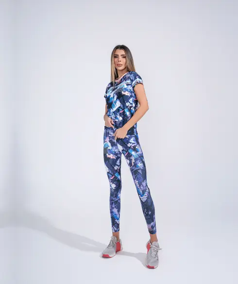 Дамска спортна тениска Jfit Blue/Pink - 32