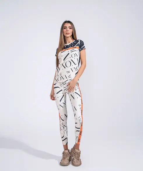 Дамски спортен топ Jfit Orange/Black - 297