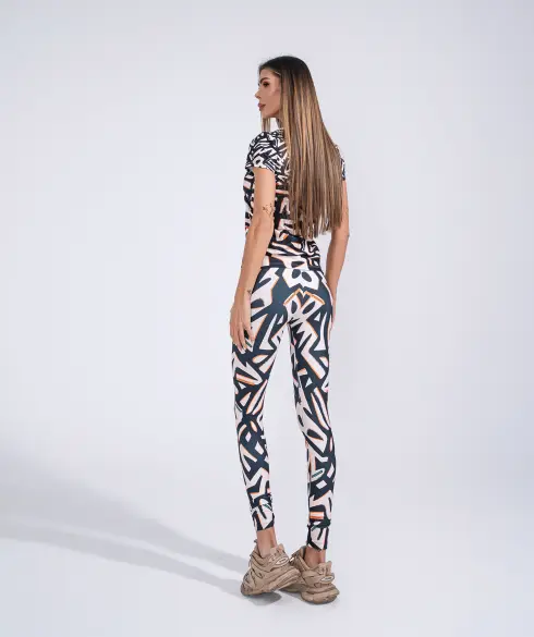 Дамска спортна тениска Jfit Beige/Black - 147