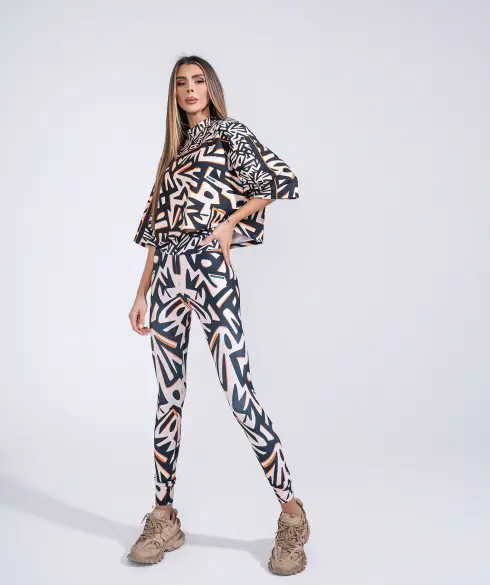 Дамски спортен топ Jfit Beige/Black - 164