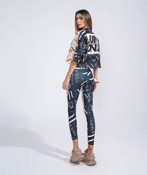 Дамски спортен топ Jfit Orange/Black - 300