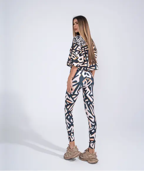 Дамски спортен топ Jfit Beige/Black - 166