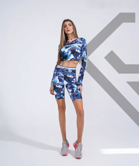 Дамскa спортна блуза Jfit Blue/Pink - 50