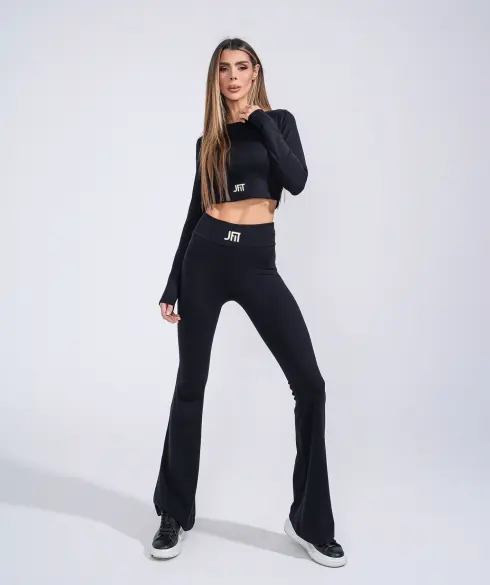 Клин широки крачоли Jfit ALL BLACK - 348