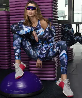 Дамско спортно яке Jfit Blue/Pink